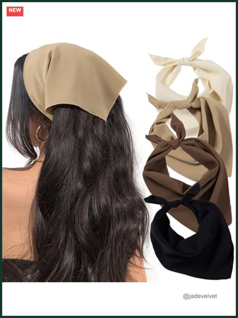 Tie-Back Triangle Head Scarf Bandanas Women Hair Accessories